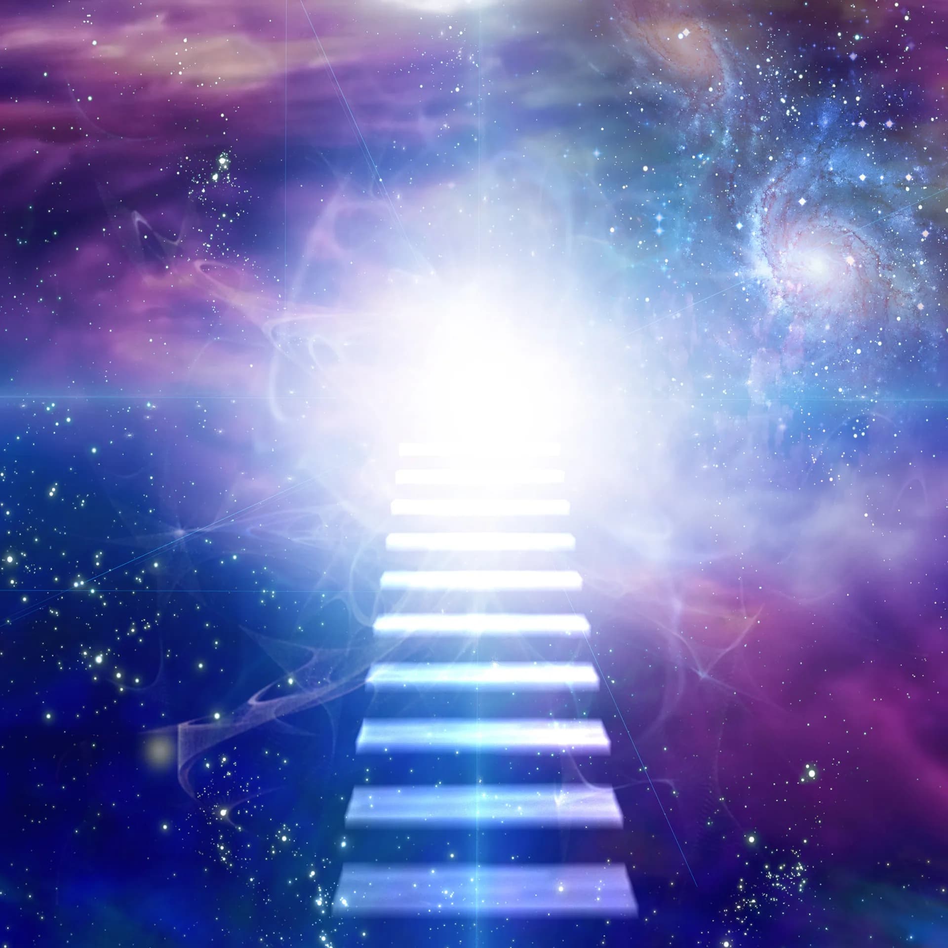A winding path ascending toward light